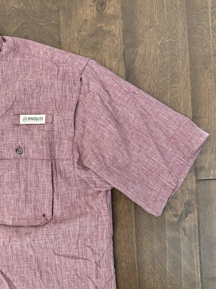 Magellan Mens Fishing Shirt Short Sleeve Vented Fish Gear Red Size M Relaxed Fit - Image 3 of 4