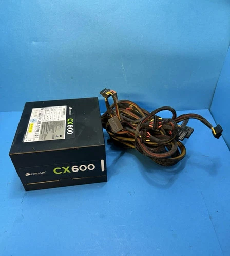 Corsair CX600 600W 20+4 Pin ATX PSU Power Supply Fully Tested Working Well