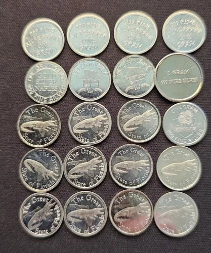 🔥 Fractional .999 Silver Lot 1g Rounds/Bars + 1g Bullets + (3) 1/10oz Rounds