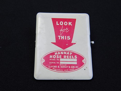 #ad Vintage HANNAY HOSE REELS Advertising Large Metal Paper Clip Metal $24.95