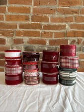 Lot Of 21 Rolls Holiday Christmas Ribbon Wired Edge Red Green Velvet Mixed 168