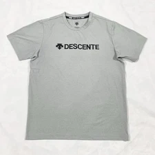 Descente Mens Small Sports Basic Tee T Shirt Performance Active S/S Crewneck EUC