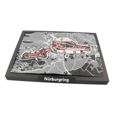 Nürburgring GP Circuit 3D Track Map   Layered Topographic Racing Art and Desk Di