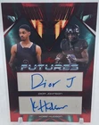 DIOR JOHNSON / KOBE HUDSON 2024 LEAF FUTURES RED DOUBLE DOWN #6/10 AUTOGRAPH