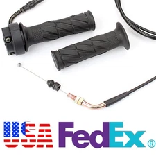 2x Scooter Moped Handle Bar Grip w/ Throttle Cable For Gy6 50CC 125CC 150CC USA