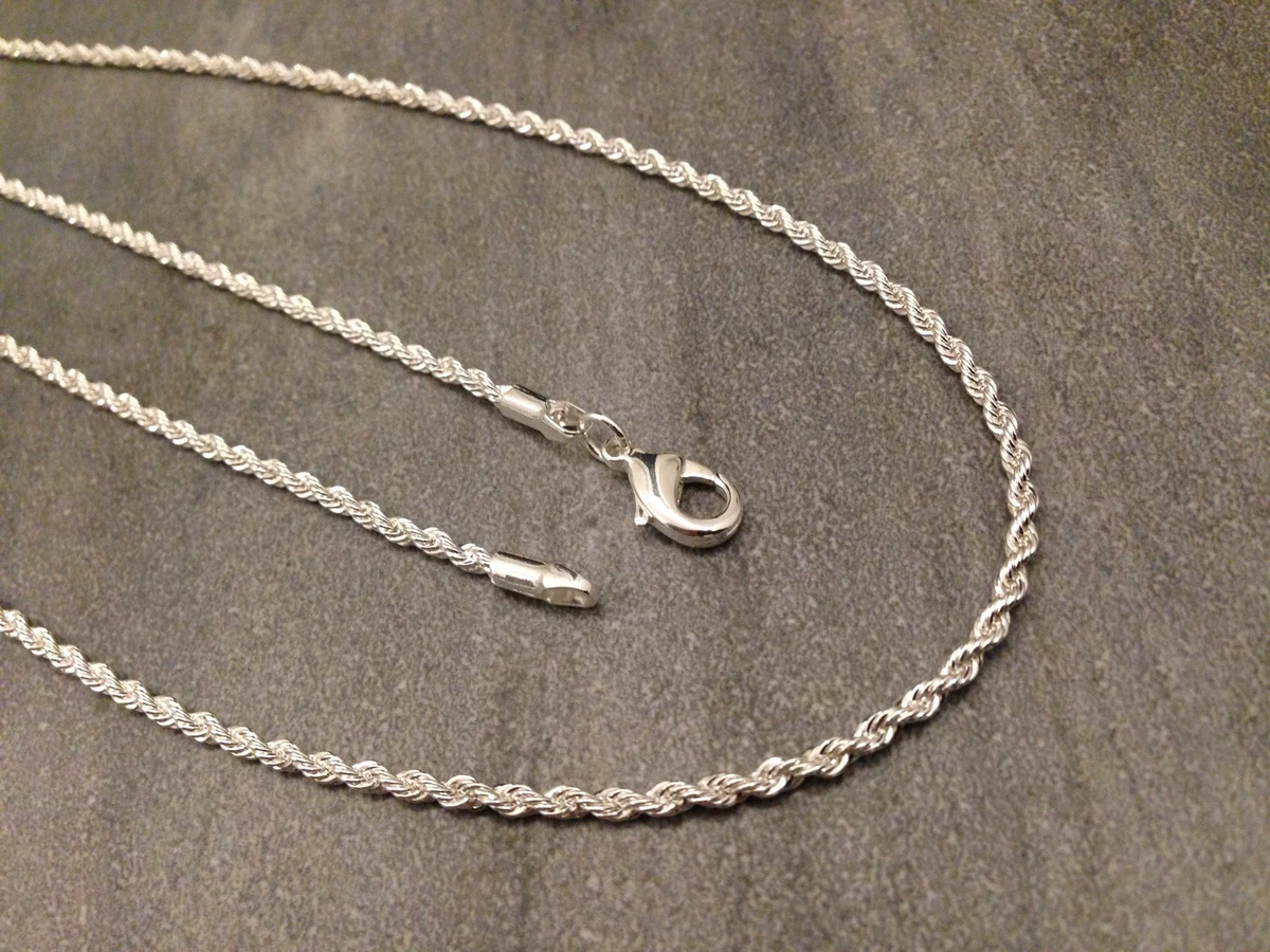 Collier/chaîne Ronde Unisexe En Plaqué Argent - Neuf Avec Emballage, Fabriqué En France