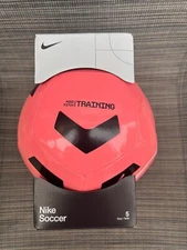 NEW! Nike Unisex PITCH Training Soccer Ball Sunset Pulse/Black/White Size 5