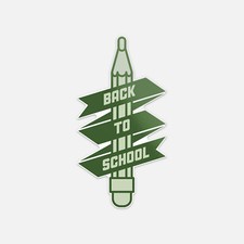 Back To School Emblem Pencil Education Vinyl Sticker Decal