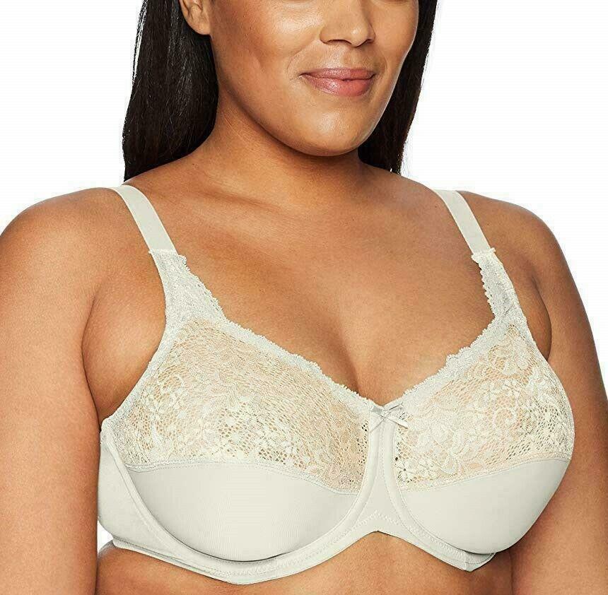 LILYETTE COMFORT Lace Underwire Minimizer Bra 0428 Pearl Sizes 34C