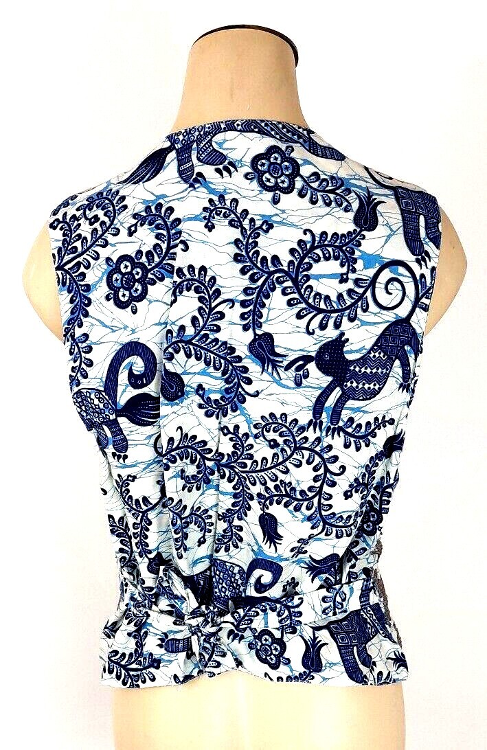 Vintage CHARITY Beaded 3Button Vest Women's Size Med… Gem