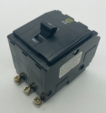 Square D QOB350 3 Pole 50 Amp 240V AC 3 Phase QOB Bolt-On Yellow Circuit Breaker