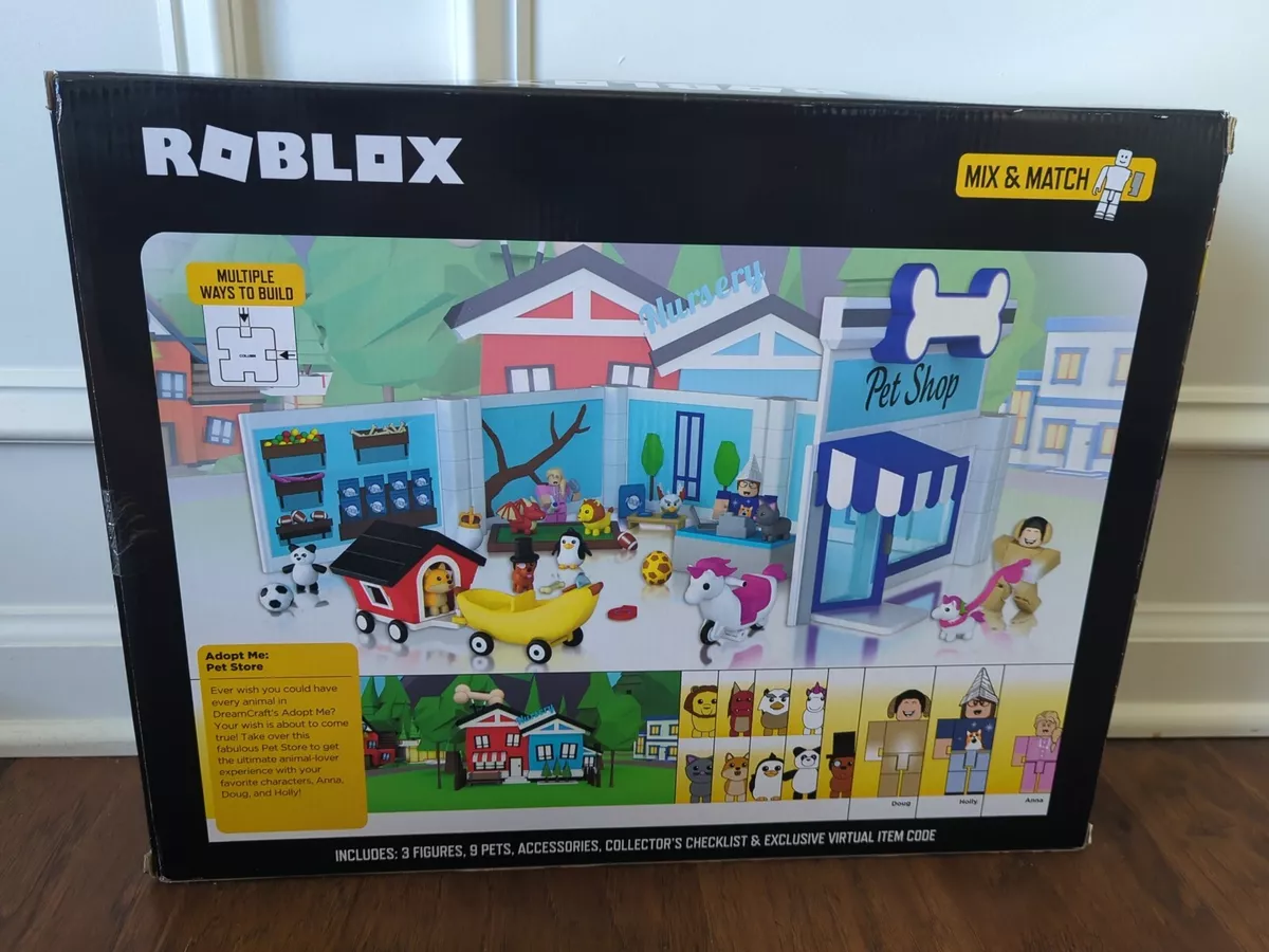 Roblox Celebrity Collection - Adopt Me: Pet Store Deluxe Playset [Includes  Exclusive Virtual Item]