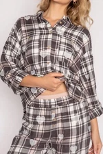  Pj Salvage Mad for Plaid  Pajama Set Size M