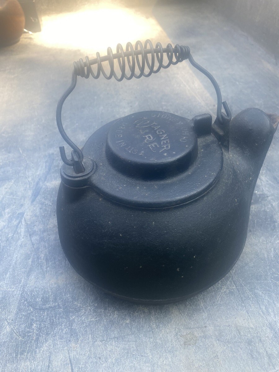 Vintage Wagner Cast Iron Kettle | eBay Vintage Wagner Cast Iron Kettle | eBay