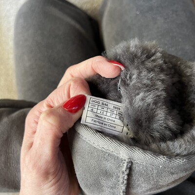 UGG Classic Short Grey Boot for Women Size 6 | eBay