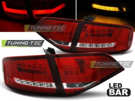 TUNING TEC Coppia 4 pezz Fari Fanali Posteriori Tuning A4 B8 08-11 berlina Rosso Bianco LED