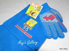 Spongebob Nick SQUAREPANTS Cap Hat Beanie Beanies Gloves Scarf 3pc Set NWT