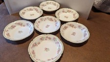 HAVILAND LIMOGE CORONET SET OF 7 FLORAL 5 1/2" BERRY BOWLS   EXC USED COND