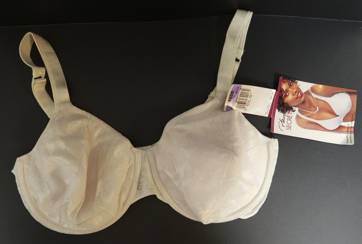 Playtex Secrets 40DD White 4419 Women's Bra (New) Sara Lee RN