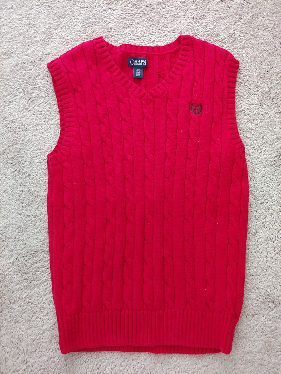 Chaps 100% Cotton Plaid Red Vest Size 1X (Plus) - 54% off | thredUP