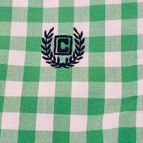 Chaps Kids Boys Size M 10-12 Long Sleeve Shirt Green White Check Button Up - Picture 8 of 8