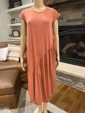 Ginger Mary Women's Size 32 Dusty Rose Asymmetrical Midi Dress ***