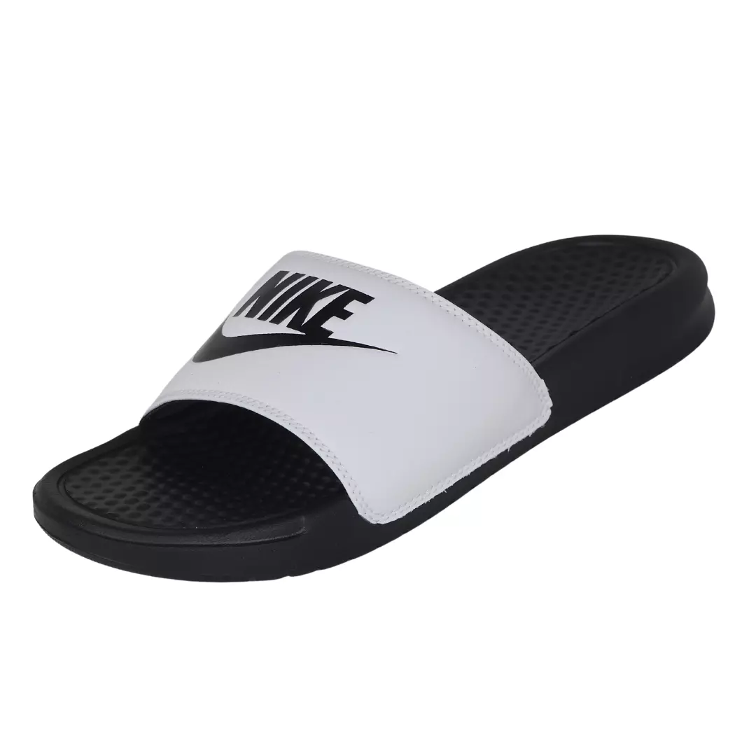 Nike Benassi JDI Sandals Slippers Slides White 343880 100 SZ Boys 4 5.5 Womens | eBay