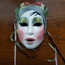 Clay Art Wall Mask, Claudia Cohen "Flamingo Dancer" Design, About Face Line