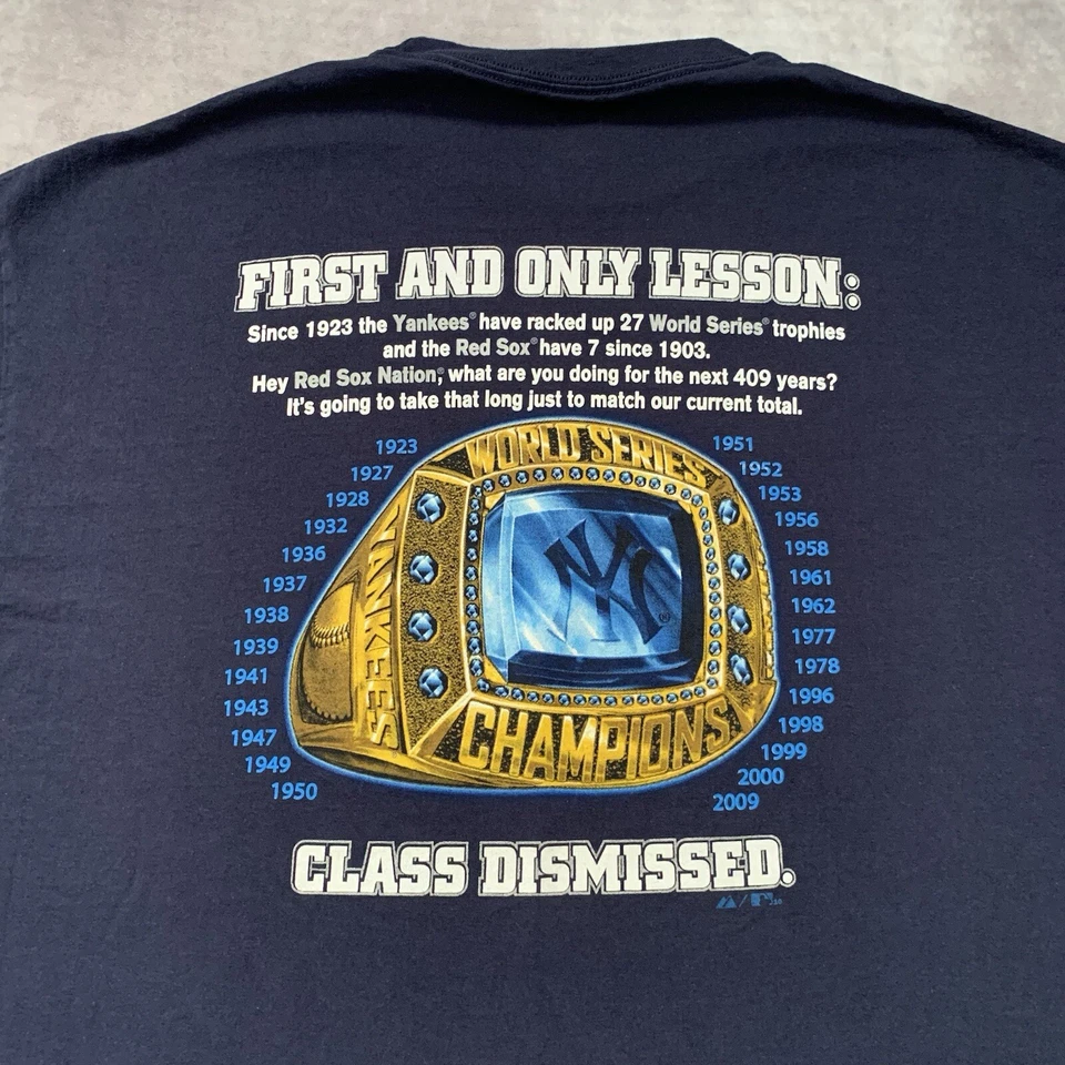 Vintage 2009 New York Yankees Shirt Size 2XL World Series Ring MLB Champions - Image 2 of 4