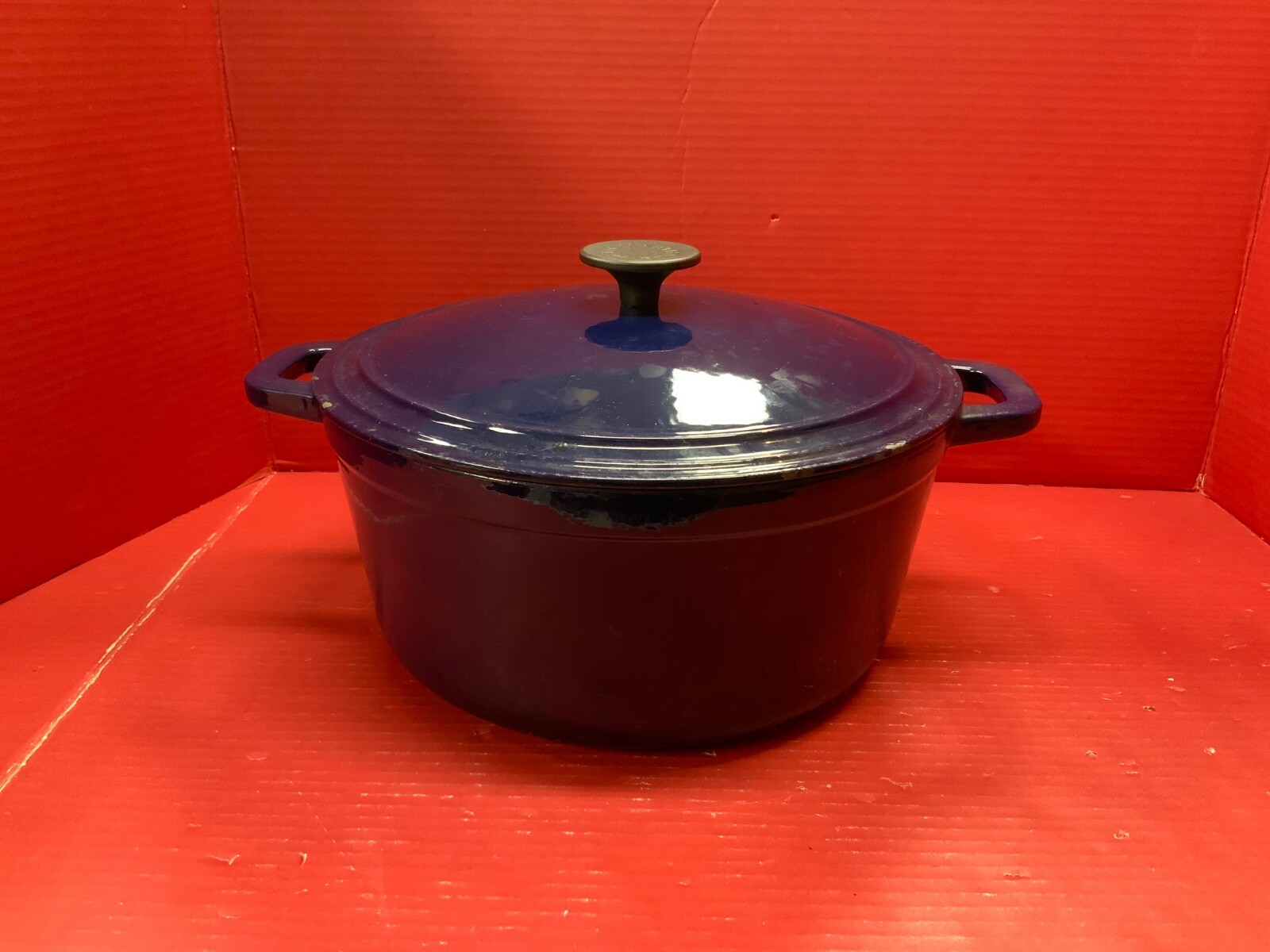 Martha Stewart Enameled Cast Iron Dutch Oven Navy