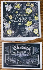 Mrs Grossmans 2 Sheets Chalk Talk~Flowers Radiate Love Cherish Family is Forever