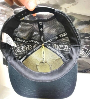CHROME HEARTS ROLLING STONES TRUCKER CAP LIP & TAN BLACK RED CHROME HEARTS ROLLING STONES TRUCKER CAP LIP & TAN BLACK RED