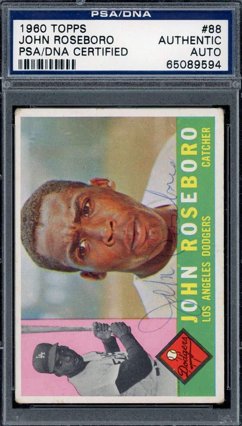 John Roseboro PSA DNA Signed 1960 Topps Autograph