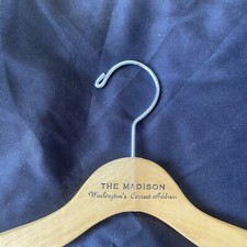 Vintage Wooden Hanger The Madison Hotel Washington DC Wood Hanger 50s 60s