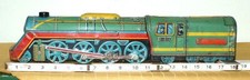 Tin Lithograph Steam Locomotive Toy Train 19.25 Inches Long