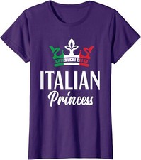 Italian Princess Proud Italian Girl Italy Flag Italia Ladies' Crewneck T-Shirt