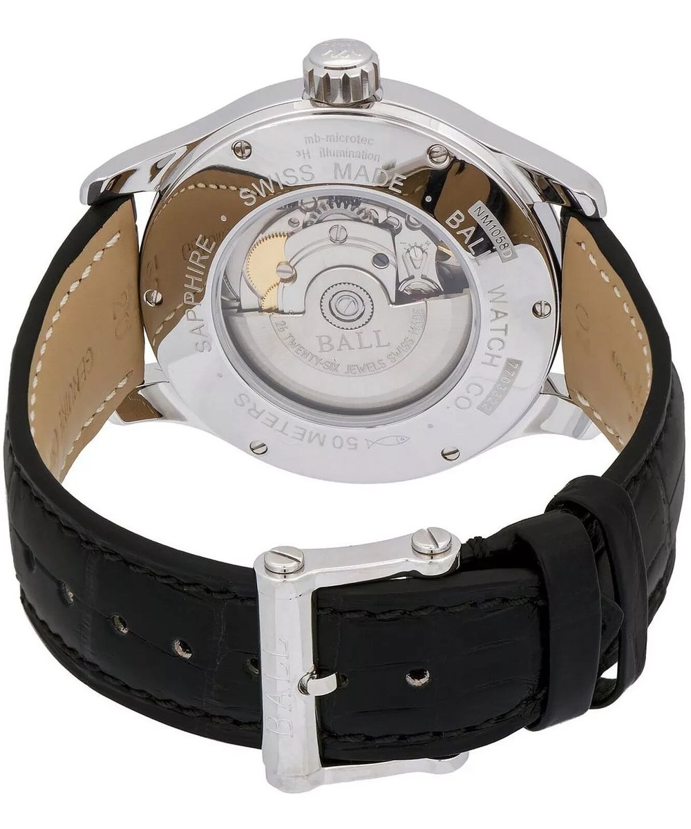 AUTHORIZED DEALER BALL Men's Trainmaster Roman NM1058D-L4J-WH