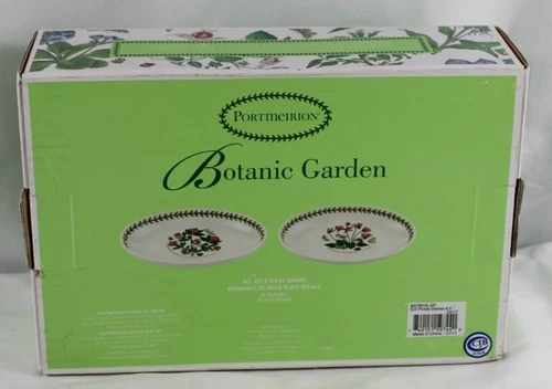 1/2"New in Box Portmeirion Botanic Garden Set 2 Oval Dishes