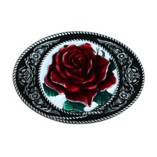 Vintage Rose Western Cowboy Belt Buckles for Men  Women Rodeo Casual Wear