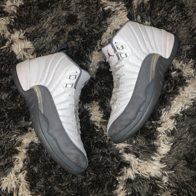 grey red and white 12s