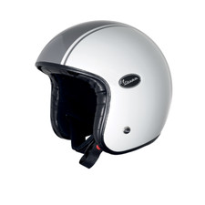 Vespa V-Fiber Open Face Jet White Grey Motorcycle Crash Helmet New