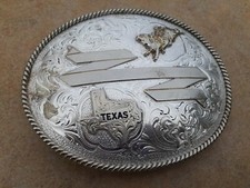 Professional Bullriders Vtg Belt Buckle Montana Silversmiths Silver Plated Texas