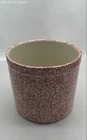 Roseville Spongeware Gerald E Henn Pink Crock Utensil Holder Vintage USA