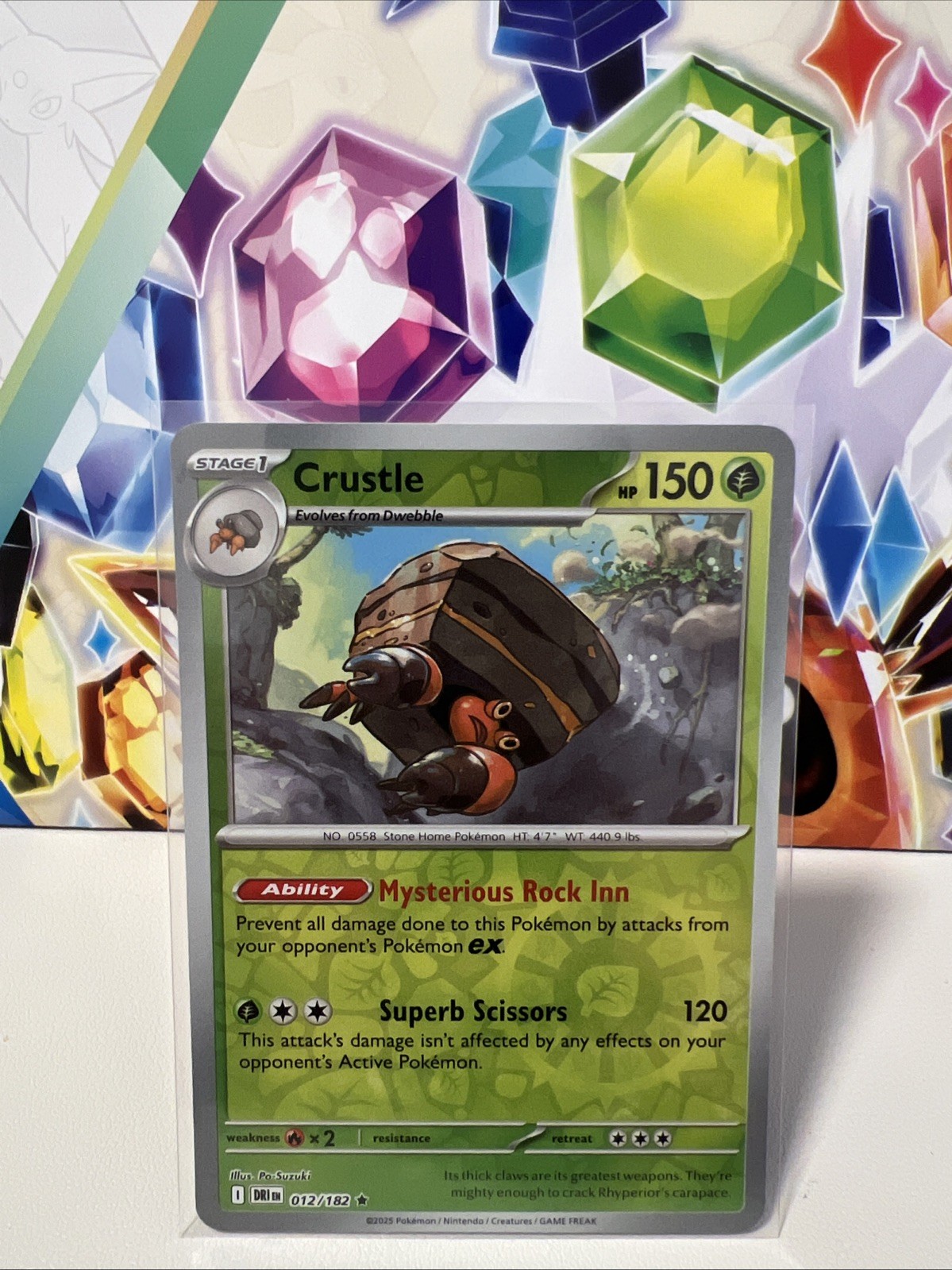 Crustle 012/182 - Pokemon Destined Rivals Reverse Holo Rare NM