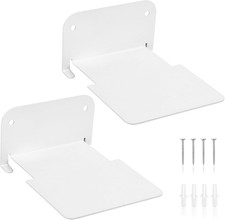 Regal Wand Weiß, 2 Stück Kleines Wandregal Weiß, Schwebendes Regal, Metall Büche