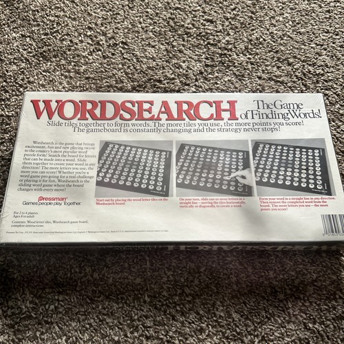 Vintage WORDSEARCH The Game Of Finding Of Words! Board Game By Pressman COMPLETE - Picture 2 of 2