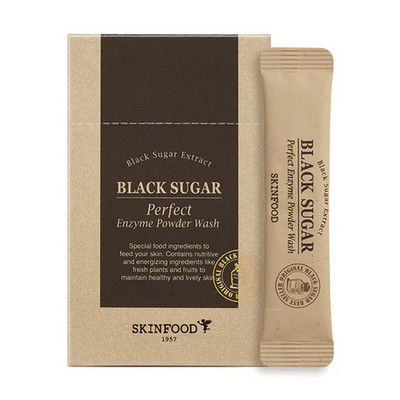 SKINFOOD Black Sugar Perfect Enzyme Powder Wash 1.2g x 30ea / Korean Cosmetics