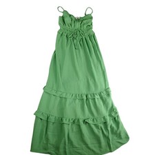 Wallflower Dress Womens Small Green Maxi Tiered Summer Sleeveless Stretchy NWT