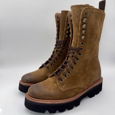 Grenson Mavis Snuff Boots Women s Size 7.5 UK 5 Brown Distressed Roughout
