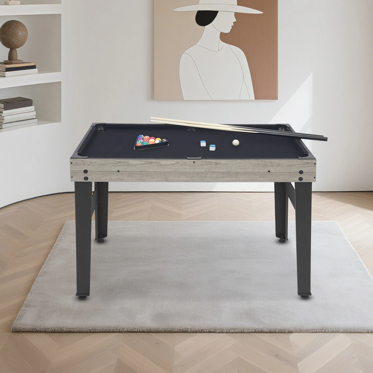 10-In-1 Multifunktionstisch Spieltisch Multispieltisch Bodenständer 122*60*80 cm
